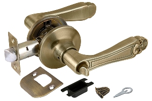 Ручка защелка 6037 AB-B (бронза) фик.