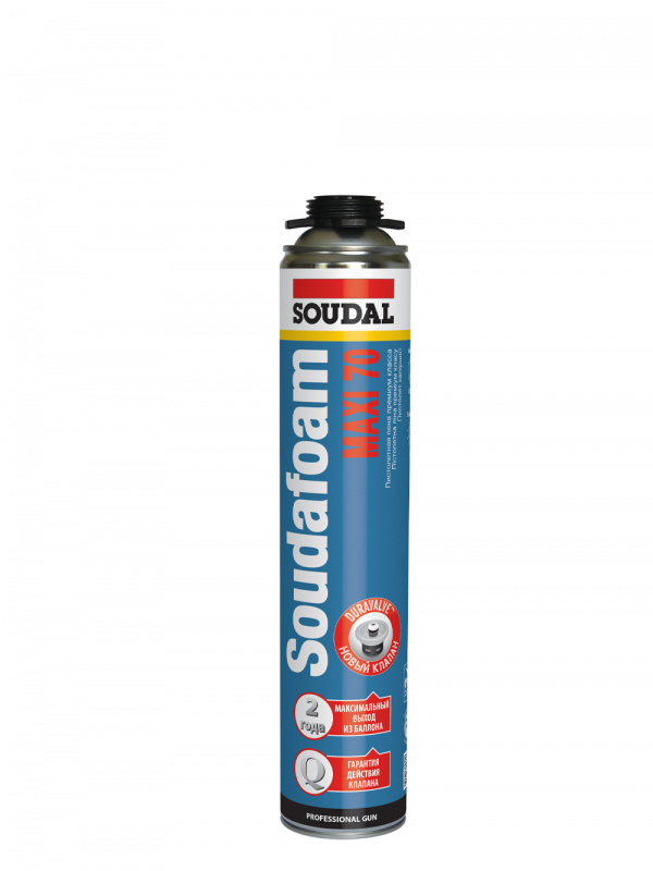 Пена профессиональная Soudal Soudafoam Maxi 870 мл. выход 70 л.