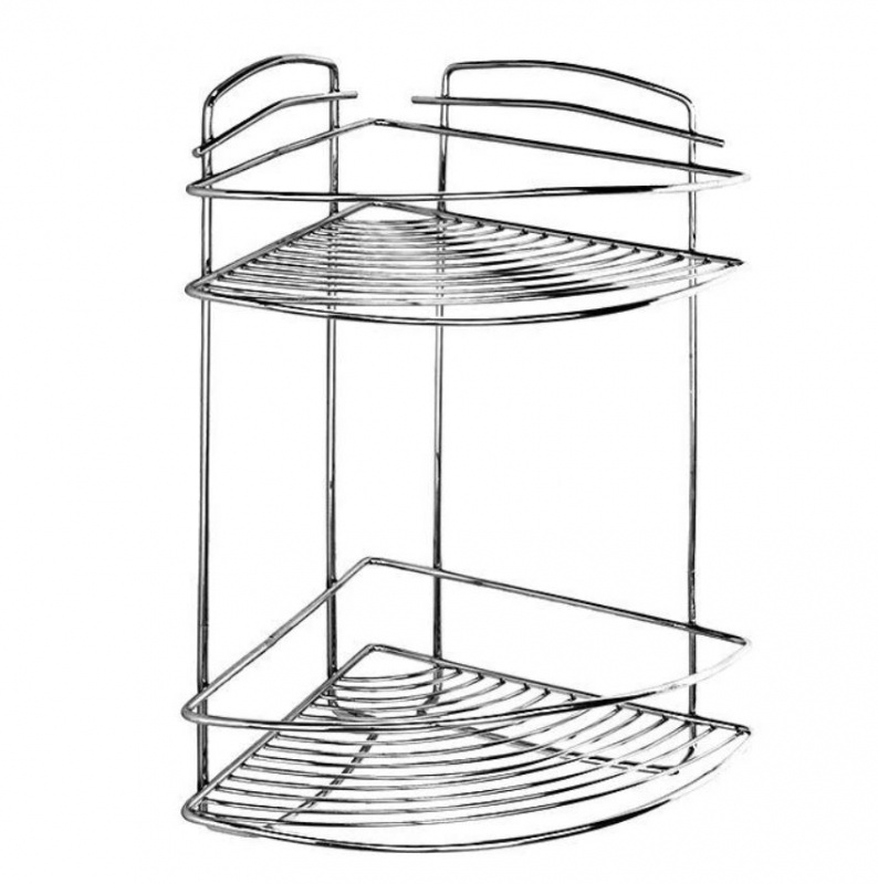 Полка настенная Milardo 209WC20M44 угловая хром, 2 яруса