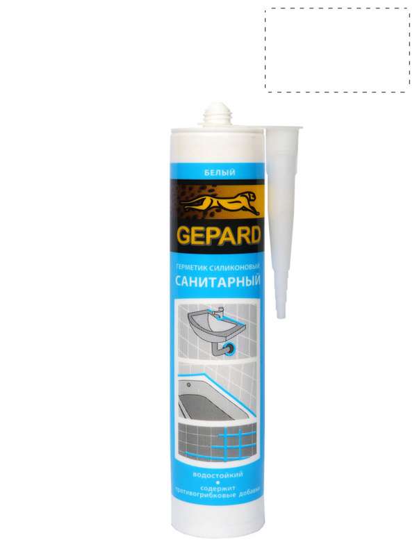 Герметик силиконовый санитарный Gepard CSS 664s белый 280 мл.