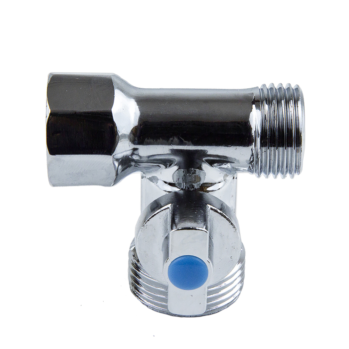 Кран шаровой сантехнический угловой 1/2" х 3/4" НР AQUASFERA