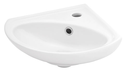 Раковина подвесная Сантек Ирис 36 1WH110514 белая, угловая, ширина 36 см. 