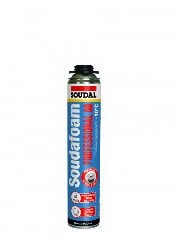 Пена профессиональная Soudal Soudafoam Professional зимняя 750 мл. выход 60 л.