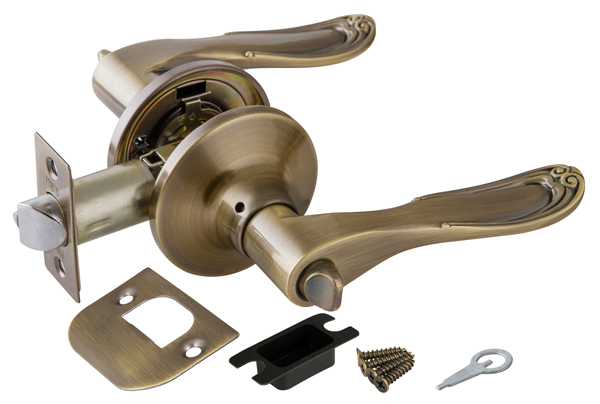 Ручка защелка 6030 AB-B (бронза) фик.