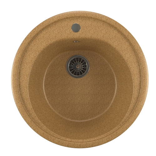 Мойкa из искусственного камня Микслайн ML-GM11 (302) 525068 песочная, круглая 50 см.