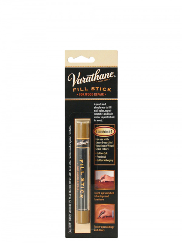 Карандаш заполняющий восковый Varathane Fill Stick №4 золотой дуб, провинциал, золотой махагон 16 г.