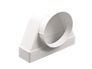 511СК10КП, Соединитель 90°, прямоугольного воздуховода 55х110 с круглым D100