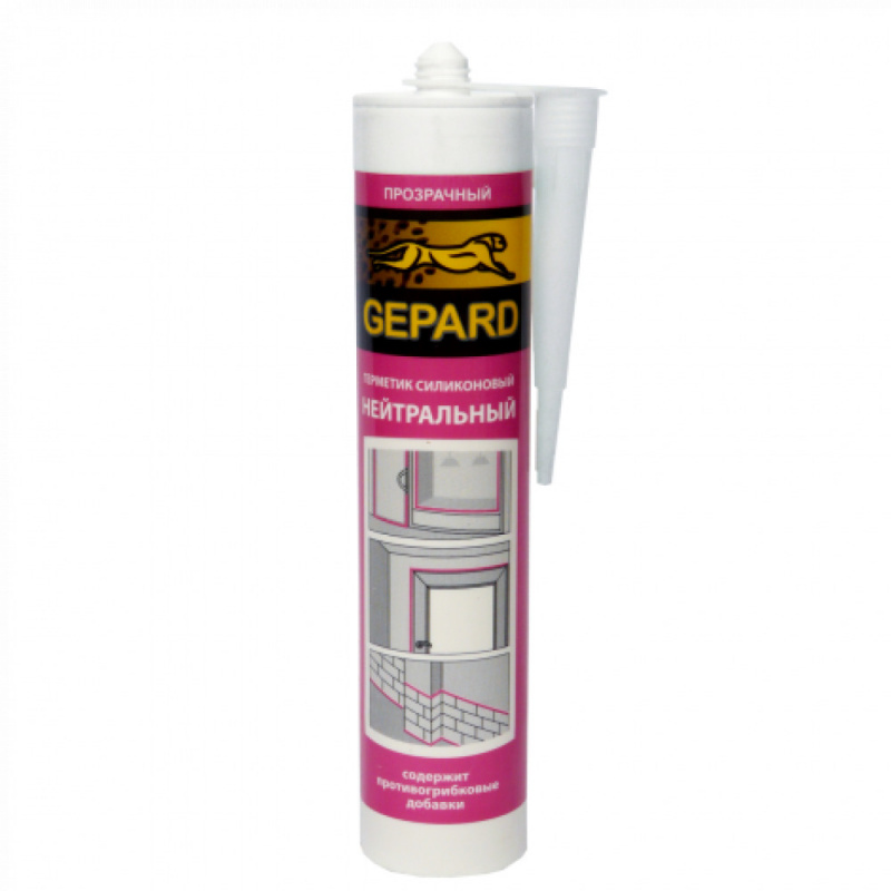 Герметик силиконовый нейтральный Gepard CSS 764 коричневый 280 мл.