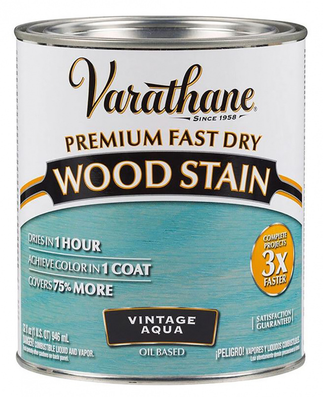 Масло тонирующее быстросохнущее Varathane Fast Dry Wood Stain винтаж аква 0,946 л.