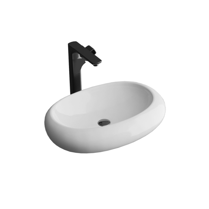 Раковина накладная Grossman GR-3011 белая, ширина 64 см