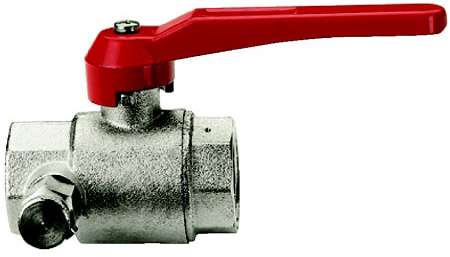Кран шаровой с дренажным клапаном 3/4" ВВ рычаг Itap