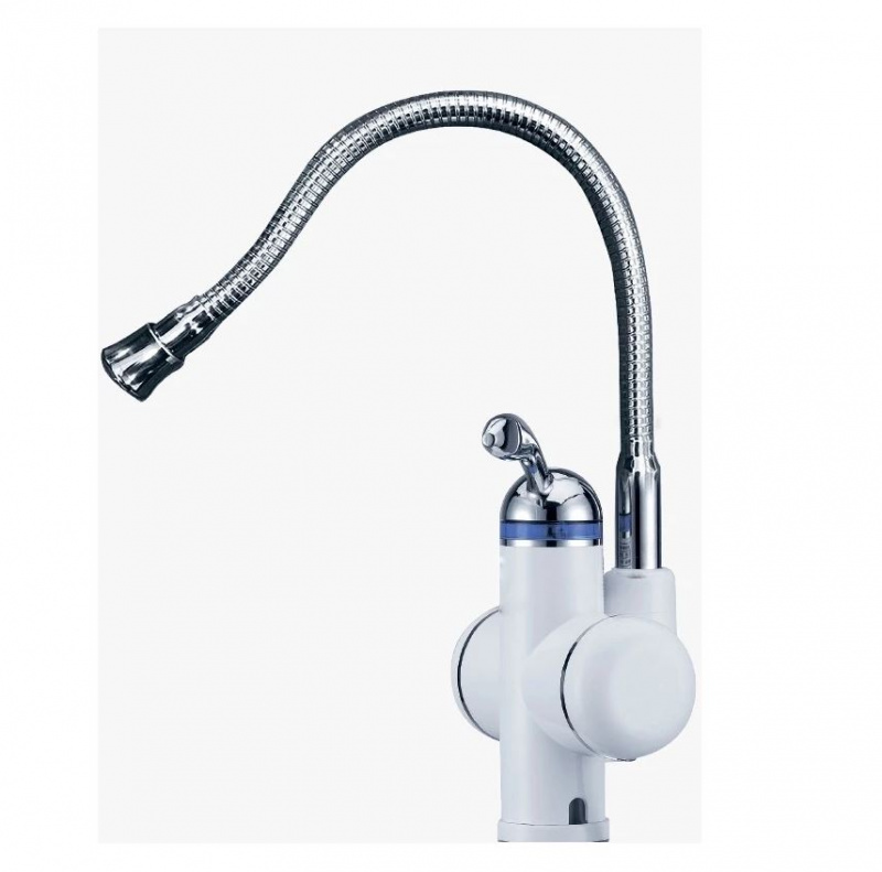 Смеситель с проточным водонагревателем ПСМ-Профсан (Tsarberg) TSB-WH1103 электрический, гибкий излив, белый/хром