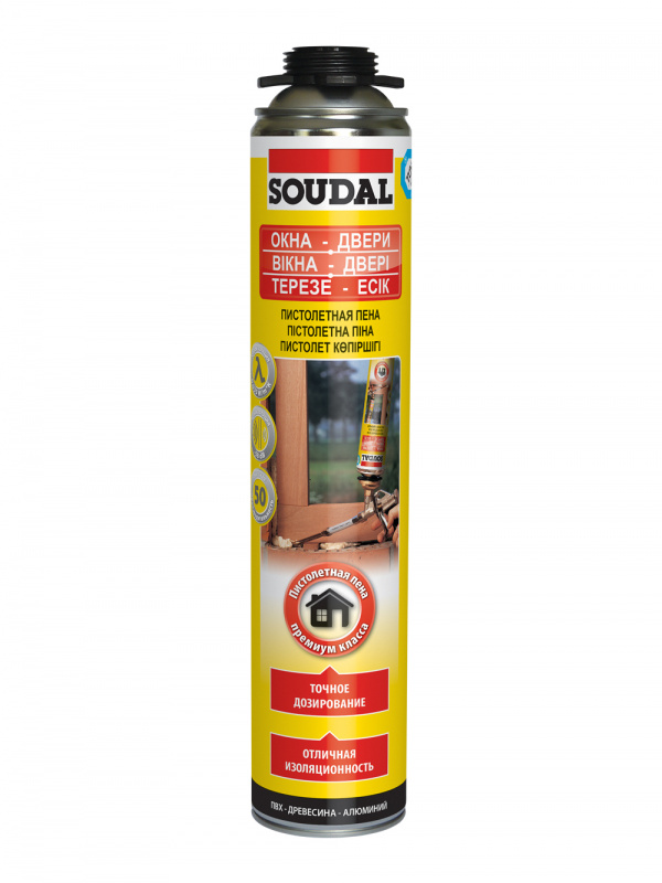 Пена професcиональная Soudal Yellow 750 мл.