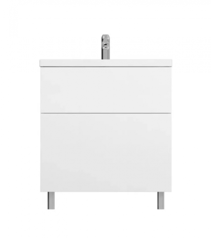 Тумба под умывальник для ванной комнаты AM.PM Gem 75 M90FSX07522WG32 напольная, белая, 2 ящика