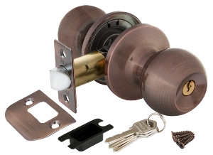 Ручка защелка 6072 AC-E (медь) кл./фик.