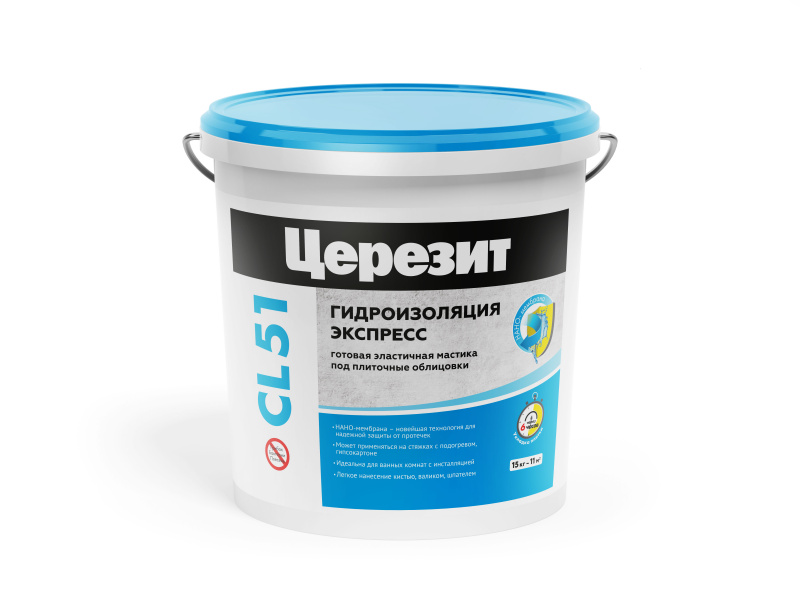 Мастика гидроизоляционная полимерная Церезит CL 51 15 кг