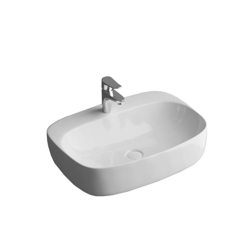 Раковина накладная Grossman GR-3027 белая, ширина 59,5 см