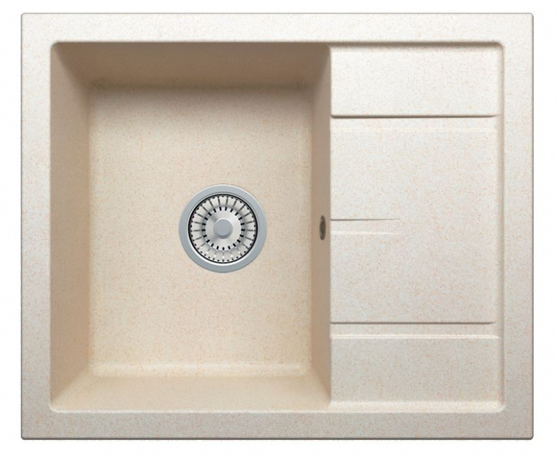 Мойкa из искусственного камня Tolero R-107 №102 сафари, прямоугольная 60х50 см.