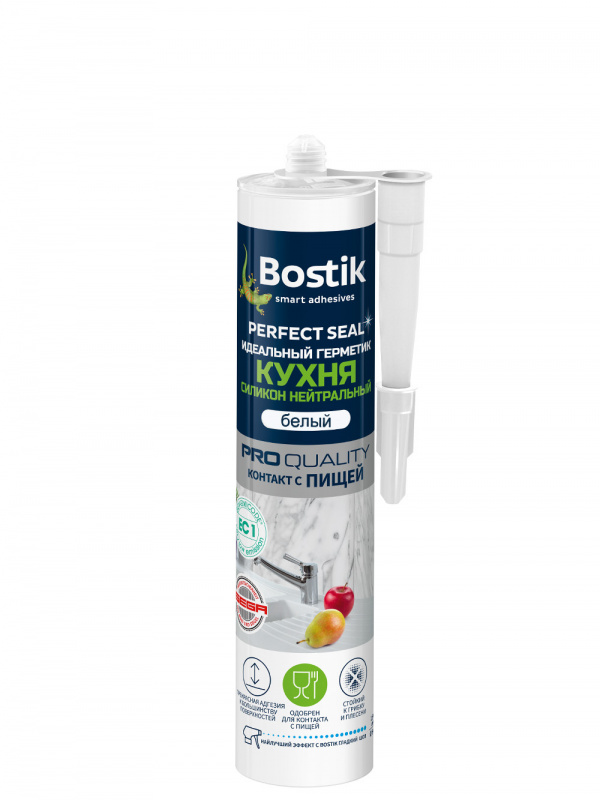 Герметик силиконовый для кухни Bostik Perfect Seal Нейтральный белый 280 мл