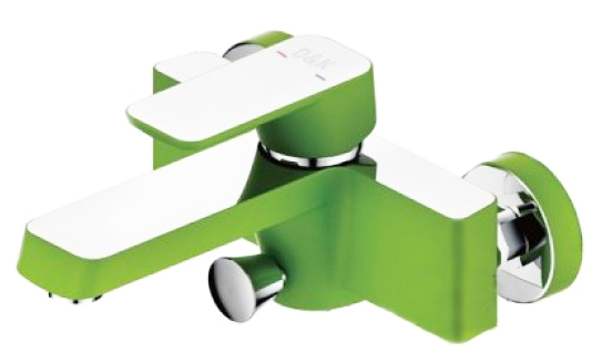 Смеситель для ванны D&K DA143 DA1433212 зеленый, хром