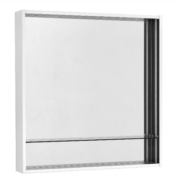 Зеркало для ванной комнаты Акватон Ривьера 80 1A239102RVX20 белое, с полками