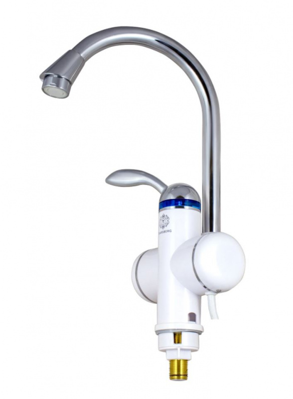 Смеситель с проточным водонагревателем ПСМ-Профсан (Tsarberg) TSB-WH1101 электрический, белый/хром