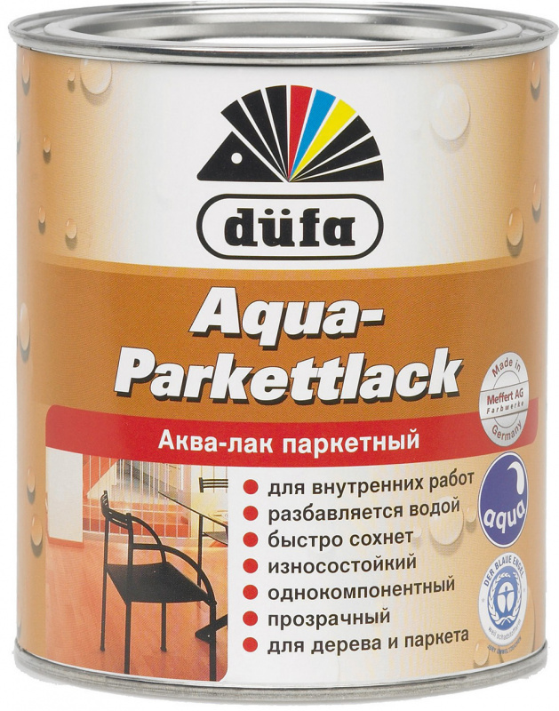 Dufa Лак AQUA-PARKETTLACK шелковисто-матовый 2,5л