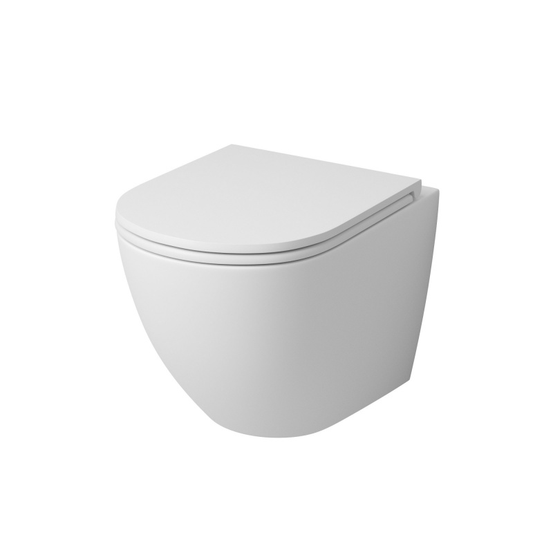 Унитаз подвесной Grossman GR-4455MS белый матовый, безободковый, микролифт, быстросъём