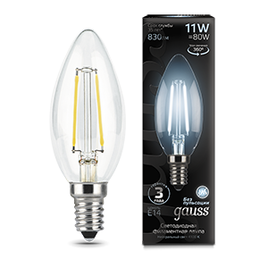 Лампа F-LED B35 11W 4100K E14 Gauss