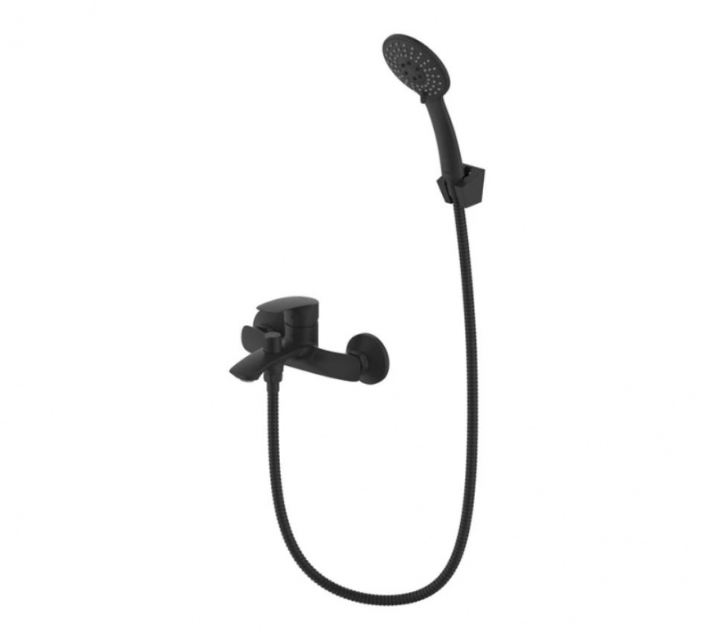 Смеситель для ванны Milardo Rora RORBL00M02 черный, с аксессуарами