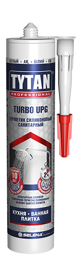 Герметик силиконовый санитарный Tytan Professional UPG TURBO прозрачный 280 мл.