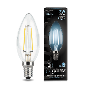 Лампа F-LED B35 7W 4100K E14 Gauss
