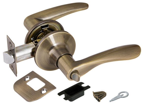 Ручка защелка 6020 AB-B (бронза) фик.