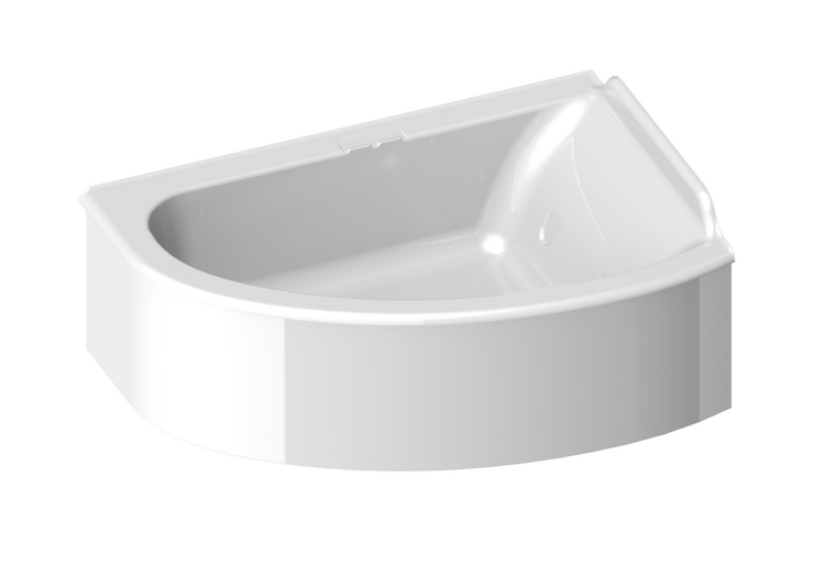 Ванна из искусственного камня Astra-Form Анастасия 182х125 белая, асимметричная, правая