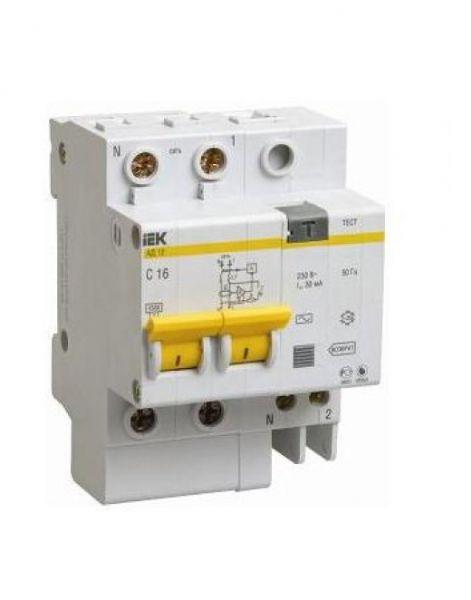 Дифф.автомат АД12 2Р 16А 10mA 4,5kA ИЭК