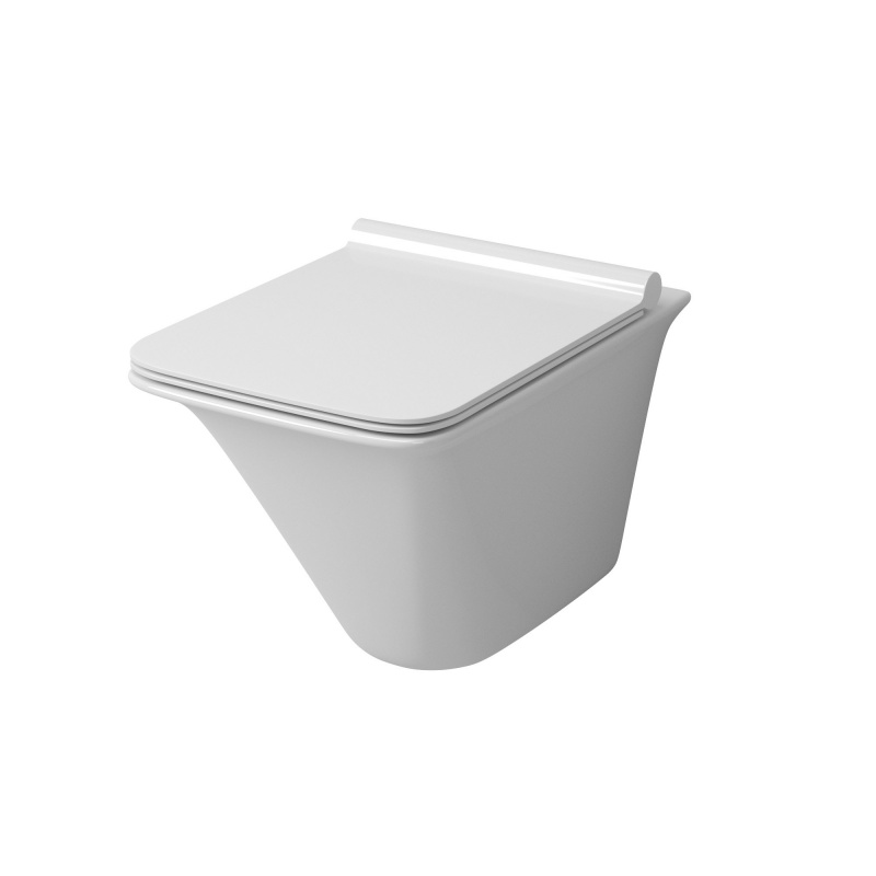 Унитаз подвесной Grossman GR-4413S белый, безободковый, микролифт, быстросъём