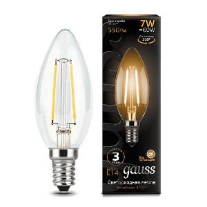 Лампа F-LED B35 7W 2700K E14 Gauss