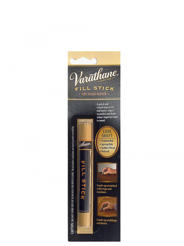 Карандаш заполняющий восковый Varathane Fill Stick №1 натуральный дуб, золотой пекан, весенний дуб 16 г.