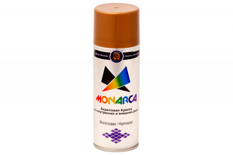 Краска универсальная аэрозольная акриловая Eastbrand Monarca молотковая коричневая  520 мл. 