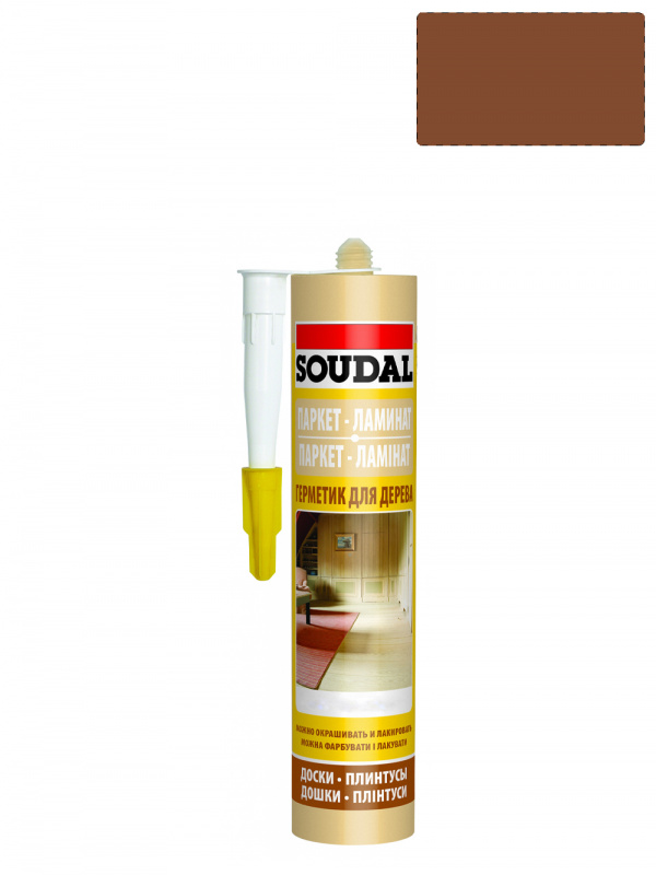 Герметик акриловый паркетный Soudal вишня 280 мл.