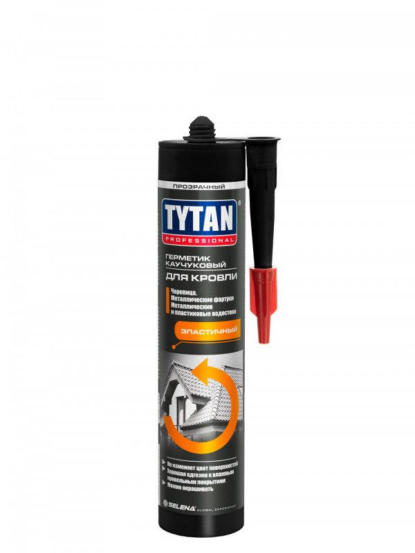 Герметик каучуковый кровельный Tytan Professional прозрачный 310 мл.
