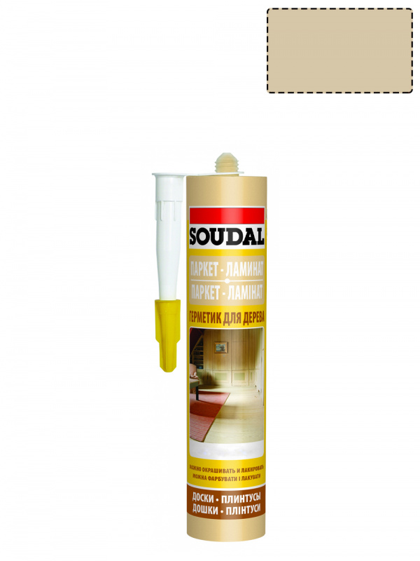 Герметик акриловый паркетный Soudal клен 280 мл.