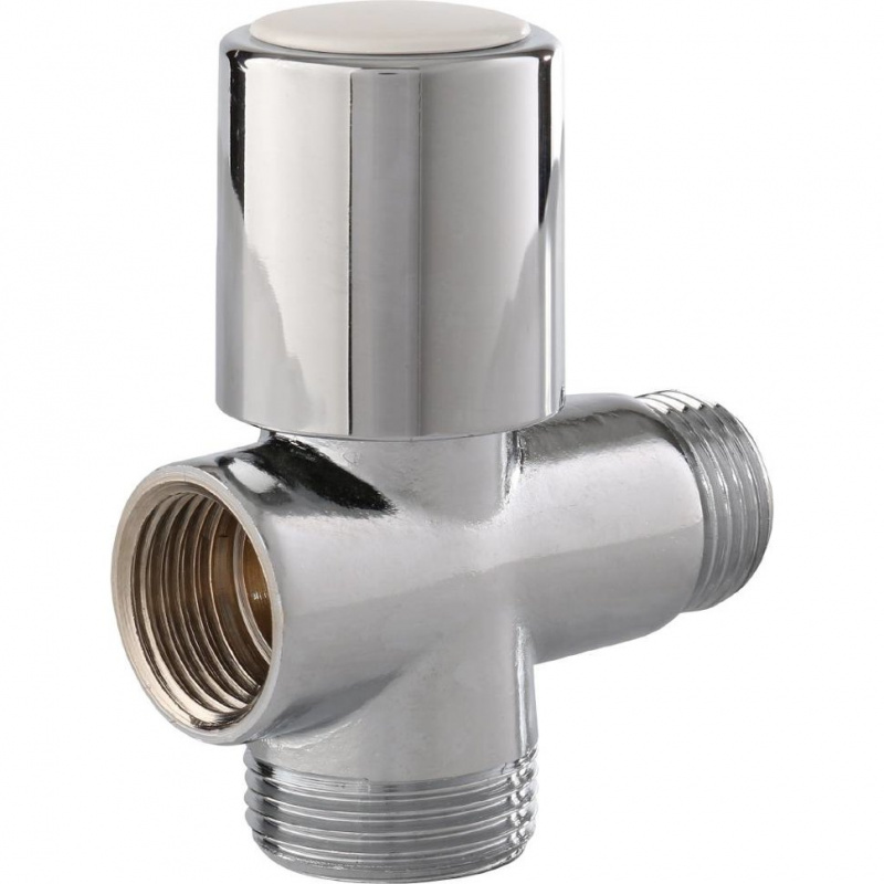 Кран шаровый сантехнический проходной для стиральных и посудомоечных машин хром 1/2" х 3/4" х 1/2" Itap