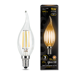 Лампа F-LED BXS35 9W 2700K E14 Gauss