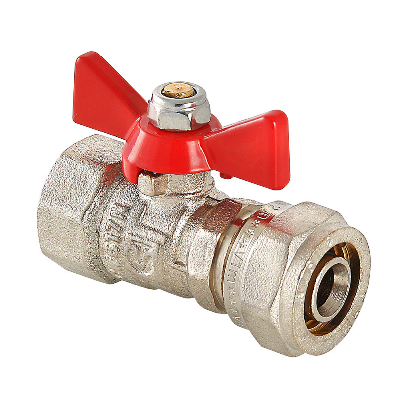Кран шаровой обжимной 16 х 1/2" ВР бабочка Valtec